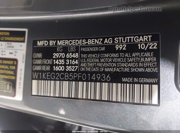 W1KEG2CB5PF014936 2023 MERCEDES-BENZ EQE 500 Серый Вид подкапотного пространства