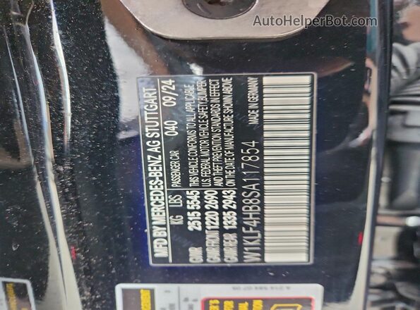 W1KLF4HB8SA117854 2025 MERCEDES-BENZ E Черный Вид подкапотного пространства