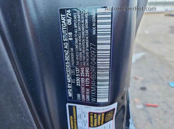 W1KMJ4HB0RF040977 2024 MERCEDES-BENZ CLE Black Widok komory silnika