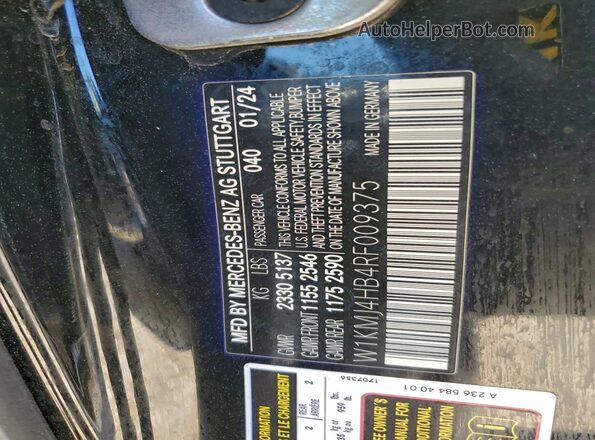 W1KMJ4HB4RF009375 2024 MERCEDES-BENZ CLE Черный Вид подкапотного пространства