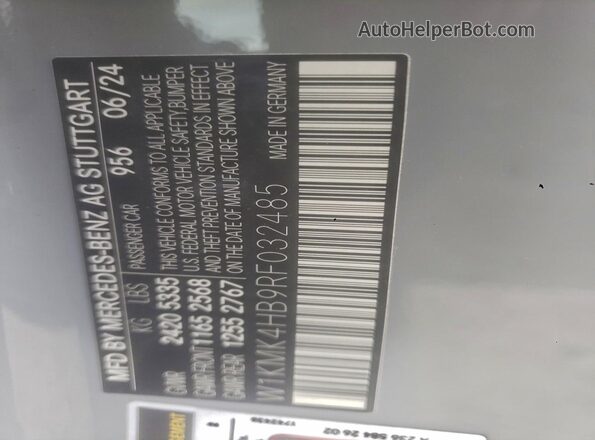 W1KMK4HB9RF032485 2024 MERCEDES-BENZ CLE Серый Вид подкапотного пространства