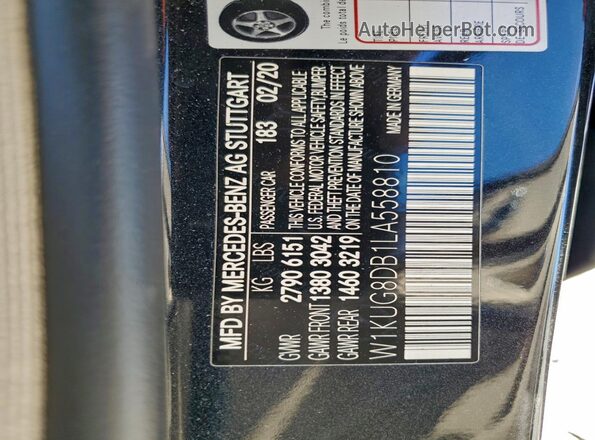 W1KUG8DB1LA558810 2020 MERCEDES-BENZ S Black Engine compartment view