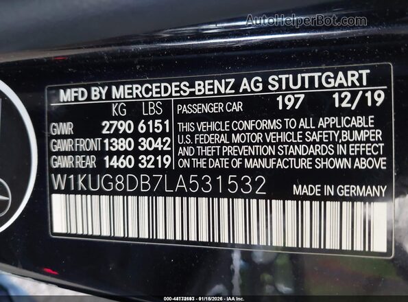 W1KUG8DB7LA531532 2020 MERCEDES-BENZ S-CLASS Black Engine compartment view