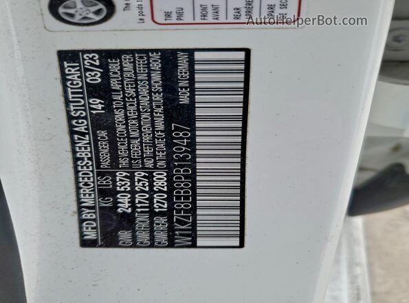 W1KZF8EB8PB139487 2023 MERCEDES-BENZ E White Widok komory silnika