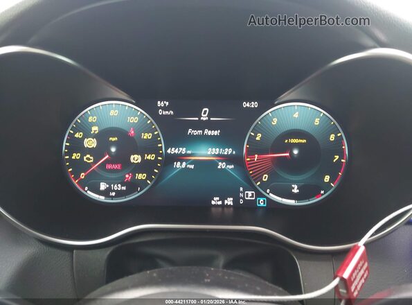W1N0G8EB0LF827771 2020 MERCEDES-BENZ GLC 300 Red Widok tylnych siedzeń