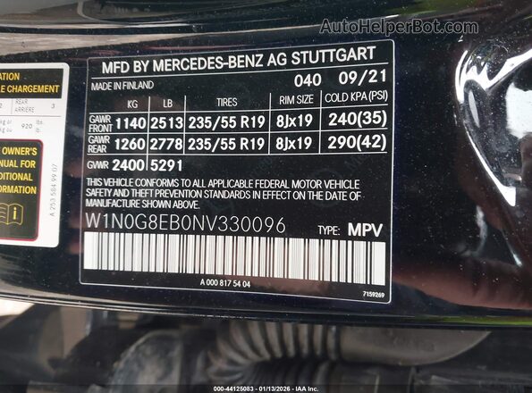 W1N0G8EB0NV330096 2022 MERCEDES-BENZ GLC-CLASS Black Engine compartment view