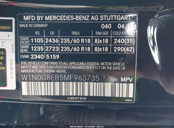 W1N0G8EB5MF963735 2021 MERCEDES-BENZ GLC 300 Черный Вид подкапотного пространства