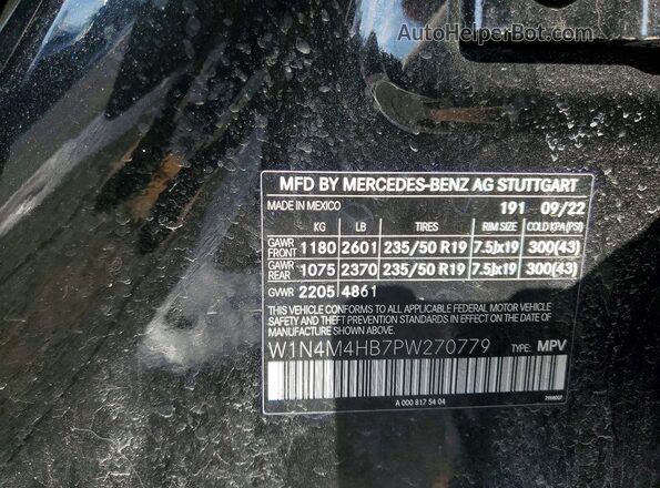 W1N4M4HB7PW270779 2023 MERCEDES-BENZ GLB-CLASS Черный Вид подкапотного пространства