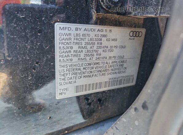 WA1AAAF72HD003363 2017 AUDI Q7 Черный Вид наклейки с VIN-кодом
