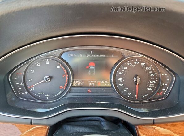 WA1AAAFY2M2016113 2021 AUDI Q5 White Instrument cluster view
