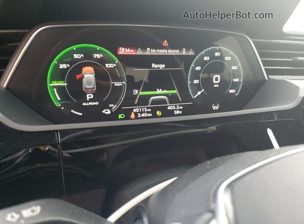WA1AAAGE8MB010630 2021 AUDI E-TRON White Instrument cluster view