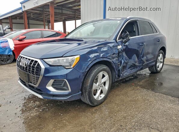 WA1AECF34K1075896 2019 AUDI Q3 Blue წინა მარცხენა ხედი სამი მეოთხედიდან
