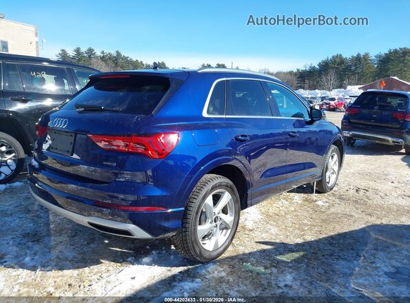 WA1AUCF30M1069695 2021 AUDI Q3 Синий Задняя правая четверть