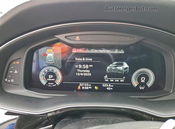 WA1AVBF16PD029923 2023 AUDI Q8 White ხელსაწყოთა პანელის ხედი