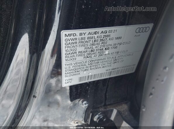 WA1AWBF1XMD033188 2021 AUDI SQ8 Черный Вид подкапотного пространства