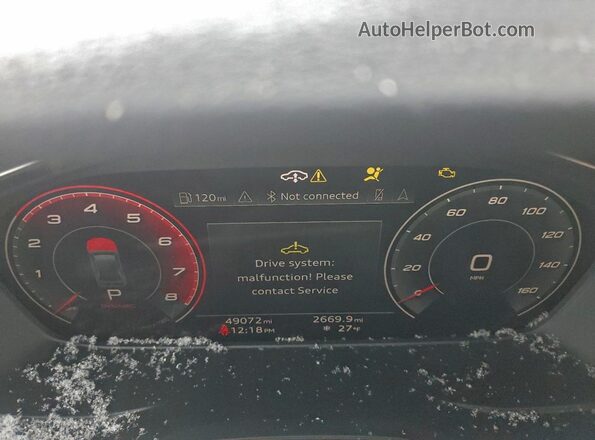 WA1B4AFY1M2016616 2021 AUDI SQ5 Gray Вид щитка приладів