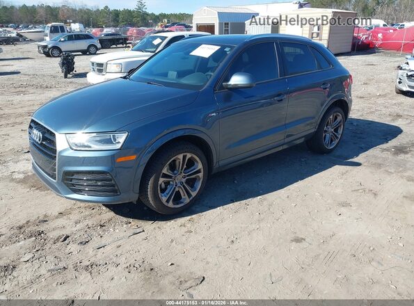 WA1BCCFSXJR013257 2018 AUDI Q3 Синий Передняя левая четверть