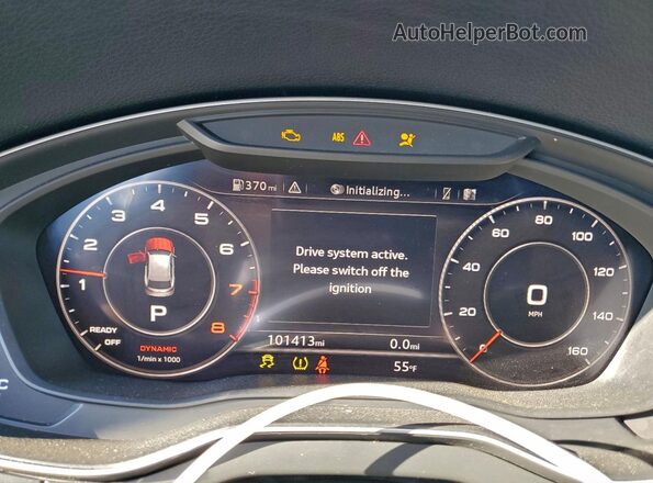 WA1BNAFY0J2227802 2018 AUDI Q5 Синий Вид щитка приборов