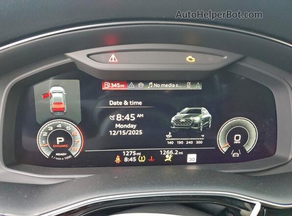 WA1BVBF1XSD039870 2025 AUDI Q8 Серый Вид щитка приборов
