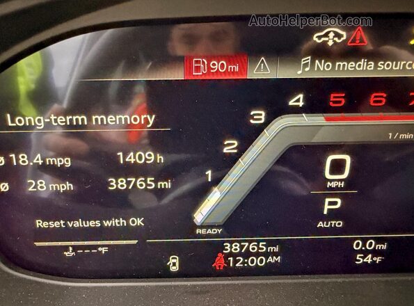 WA1C4AFY0M2017650 2021 AUDI SQ5 White Instrument cluster view