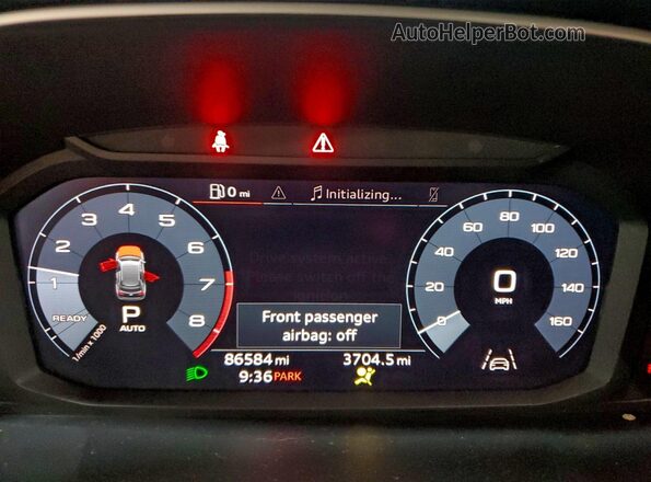 WA1DECF3XK1085152 2019 AUDI Q3 Gray Instrument cluster view