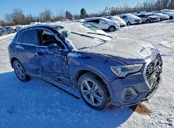 WA1EECF31M1044089 2021 AUDI Q3 Синий Передняя правая четверть
