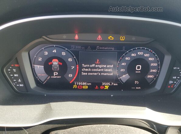 WA1EECF36K1068949 2019 AUDI Q3 Черный Вид щитка приборов