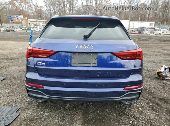 WA1EECF36M1017230 2021 AUDI Q3 Blue Widok z tyłu