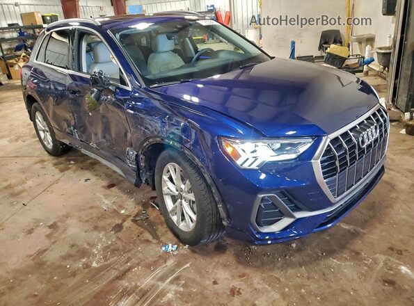 WA1EECF36S1079532 2025 AUDI Q3 Blue Delantero derecho