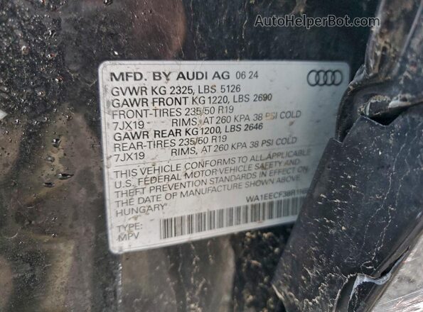 WA1EECF38R1168951 2024 AUDI Q3 Black სალონის 360-გრადუსიანი ხედი