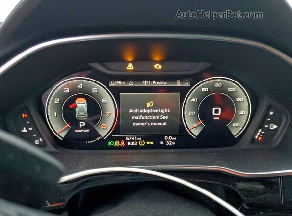 WA1EECF3XS1028535 2025 AUDI Q3 White Вид щитка приладів