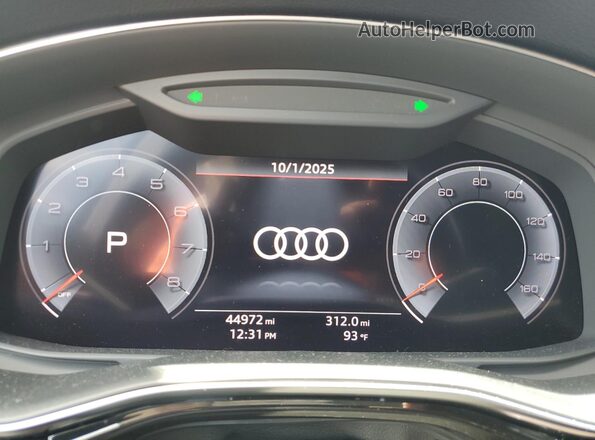WA1EVAF1XLD015111 2020 AUDI Q8 Gray Instrument cluster view