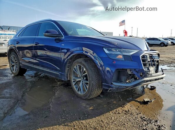 WA1EVBF1XLD015552 2020 AUDI Q8 Синий Передняя правая четверть