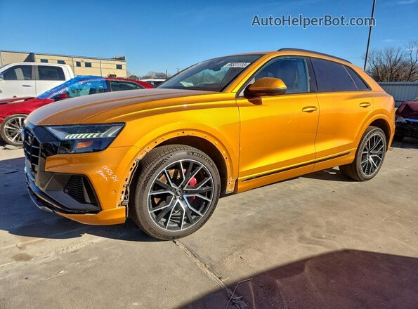 WA1FVBF1XLD007102 2020 AUDI Q8 Оранжевый Передняя левая четверть