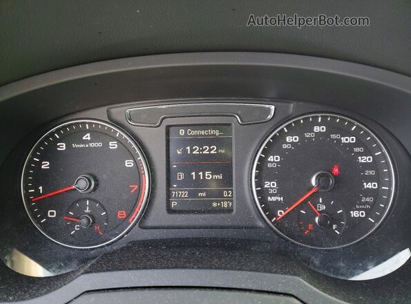 WA1GFCFS0GR000104 2016 AUDI Q3 Black Vista del cuadro de instrumentos