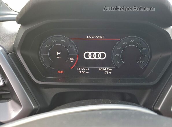 WA1J2BFZ1NP052570 2022 AUDI Q4 Black Vista del cuadro de instrumentos