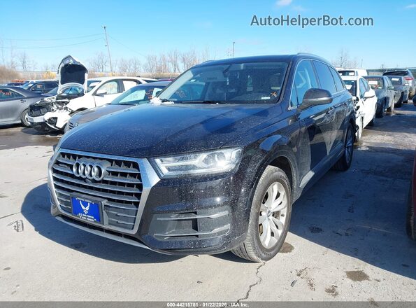 WA1LAAF73HD033688 2017 AUDI Q7 Black წინა მარცხენა ხედი სამი მეოთხედიდან