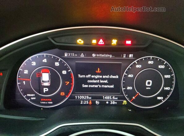 WA1VAAF79JD025013 2018 AUDI Q7 White Вид щитка приладів