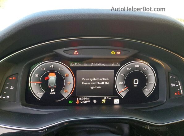 WA1VXAF76LD001088 2020 AUDI Q7 White Widok zestawu wskaźników