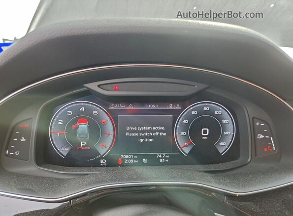 WA1VXAF78LD012299 2020 AUDI Q7 Gray Widok zestawu wskaźników