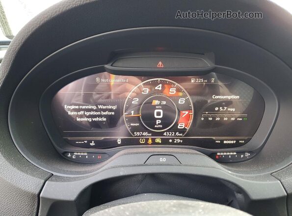 WAUB1GFF4KA123336 2019 AUDI S3 Gray Widok zestawu wskaźników