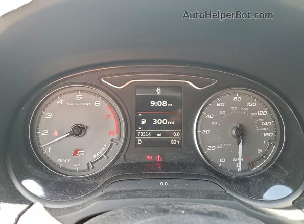 WAUB1GFF7J1007434 2018 AUDI S3 Белый Вид щитка приборов