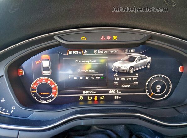 WAUB4AF43KA062483 2019 AUDI S4 Black Widok zestawu wskaźników