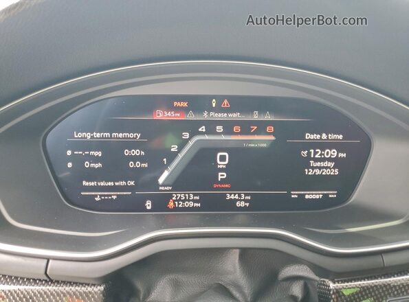 WAUB4AF46LA060597 2020 AUDI S4 Gray Widok zestawu wskaźników