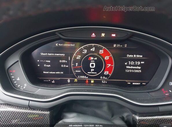 WAUB4AF48JA201764 2018 AUDI S4 Black Widok tylnych siedzeń