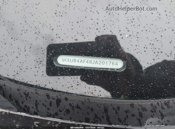 WAUB4AF48JA201764 2018 AUDI S4 Black 