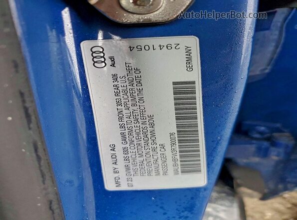 WAUBHBFW3R7900076 2024 AUDI RS Синий Вид подкапотного пространства