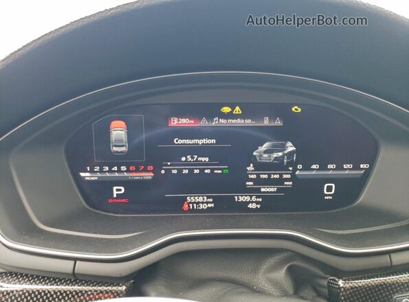 WAUC4AF45LA037929 2020 AUDI S4 Черный Вид щитка приборов