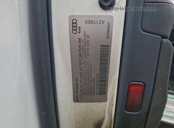 WAUC4CF52NA012638 2022 AUDI S5 Белый Вид подкапотного пространства