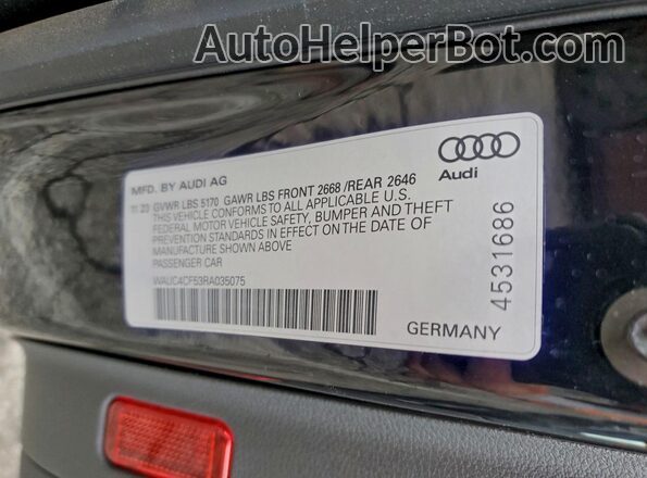WAUC4CF53RA035075 2024 AUDI S5 Черный Вид подкапотного пространства
